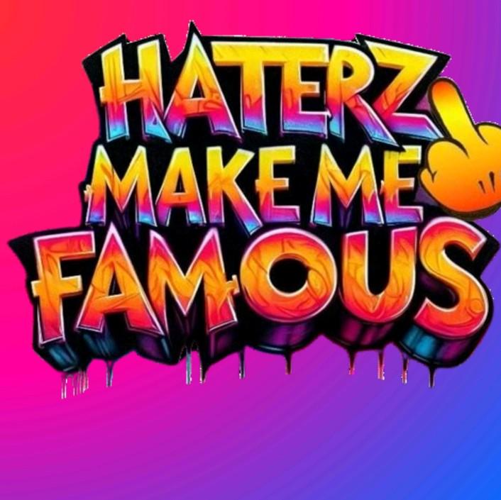Weatherproof and UV Resistant Sticker for Laptop, Cars, Trucks, Tumblers, and Walls - Haters Make Me Famous car exterior