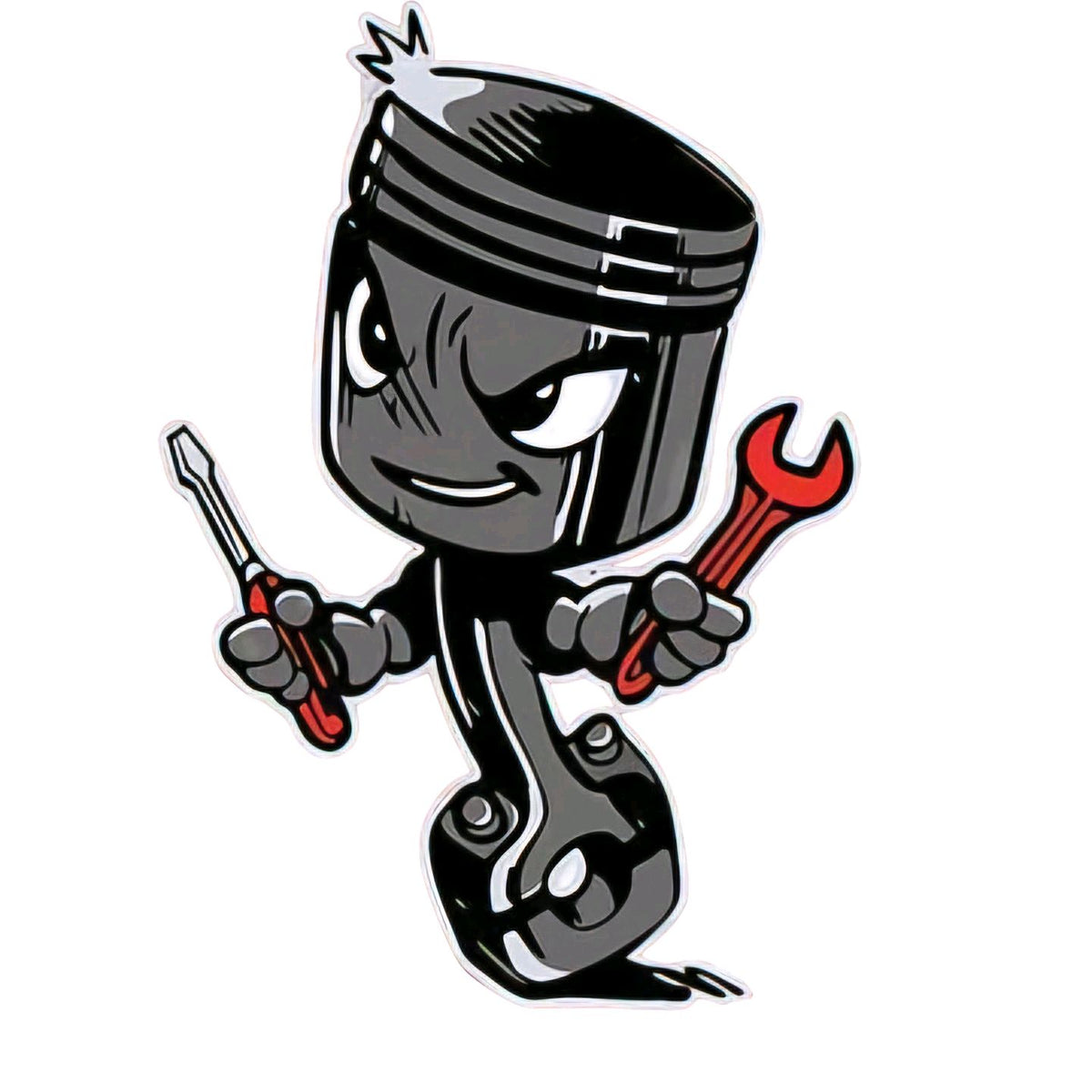 Piston mechanic decal, car, truck, tool box decal for mechanics, technician
