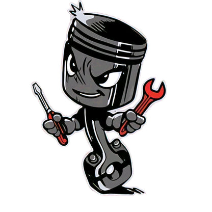 Piston mechanic decal, car, truck, tool box decal for mechanics, technician