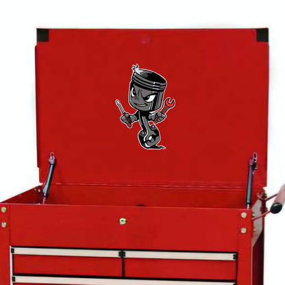 Piston mechanic decal, car, truck, tool box decal for mechanics, technician