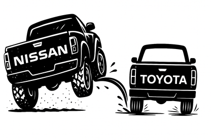 Truck Rivals Decal - Classic Pee on Design | Rear Window Decals | 8x4 Inches | Customizable Colors & Clear Transfer Tape Application