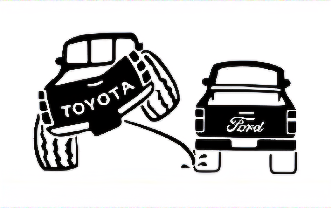 Truck Rivals Decal - Classic Pee on Design | Rear Window Decals | 8x4 Inches | Customizable Colors & Clear Transfer Tape Application