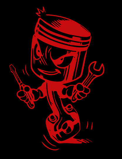 Piston mechanic decal, car, truck, tool box decal for mechanics, technician