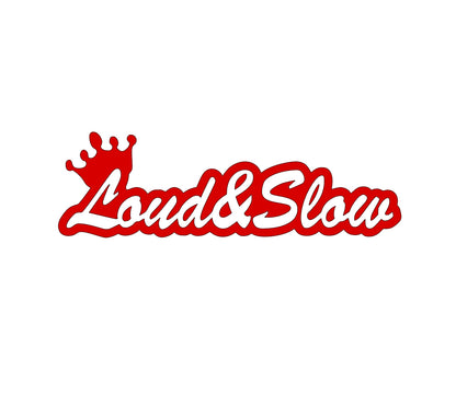 Loud & Slow Fun Race Racing Vinyl Die Cut Decal 7.5 x 2.5" for Cars, Trucks, Windows, and Laptops car