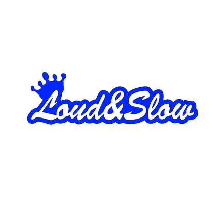 Loud & Slow Fun Race Racing Vinyl Die Cut Decal 7.5 x 2.5" for Cars, Trucks, Windows, and Laptops car