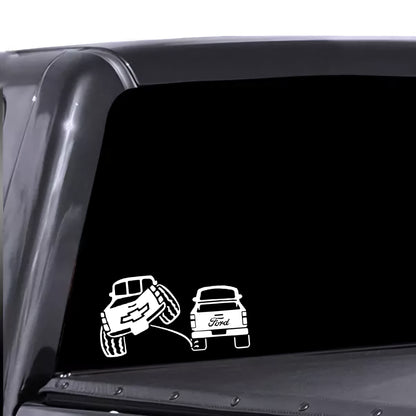 Chevy pee on Ford decal | Truck rivals | rear window decals | Silverado