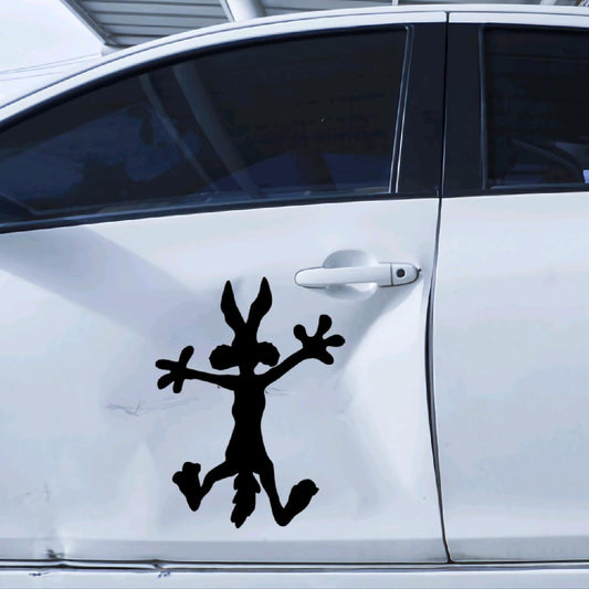 Large 15" Coyote Splat dent Cover up Decal, Funny Decal for car or Truck Truck dents, different sizes Bumper Sticker