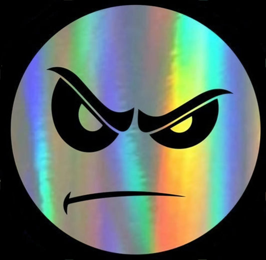 Angry face Decal JDM, car or Truck Bumper Sticker, Laptop, Tumbler Decal