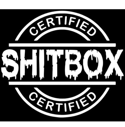 Certified shitbox Car Decal | Window Decal | Vinyl Decal | Holographic | New Version | Blood drip Sticker For Cars Stick
