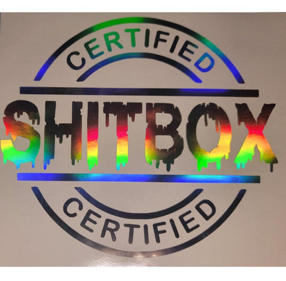 Certified shitbox Car Decal | Window Decal | Vinyl Decal | Holographic | New Version | Blood drip Sticker For Cars Stick