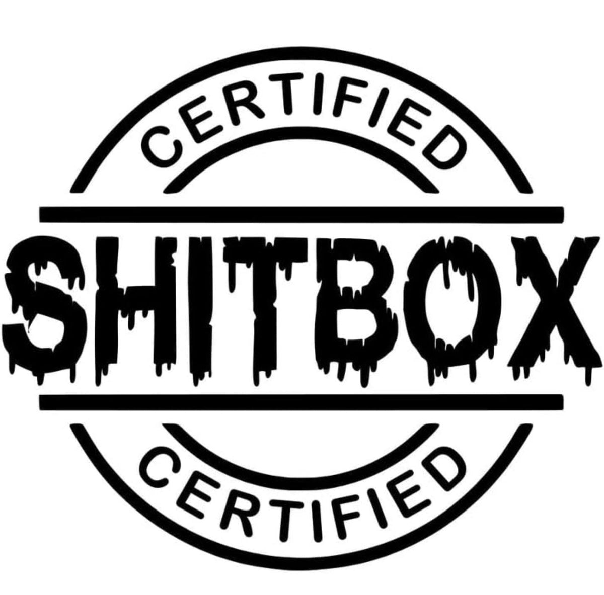 Certified shitbox Car Decal | Window Decal | Vinyl Decal | Holographic | New Version | Blood drip Sticker For Cars Stick