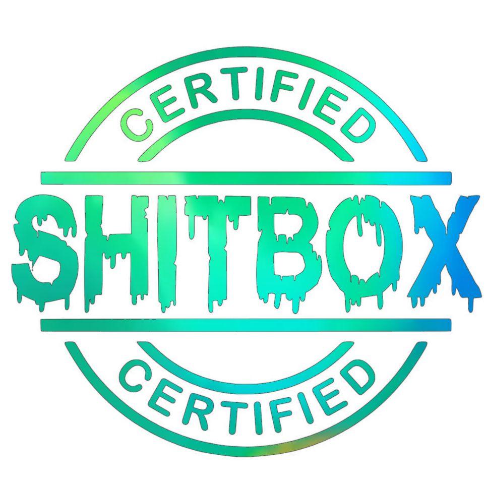Certified shitbox Car Decal | Window Decal | Vinyl Decal | Holographic | New Version | Blood drip Sticker For Cars Stick