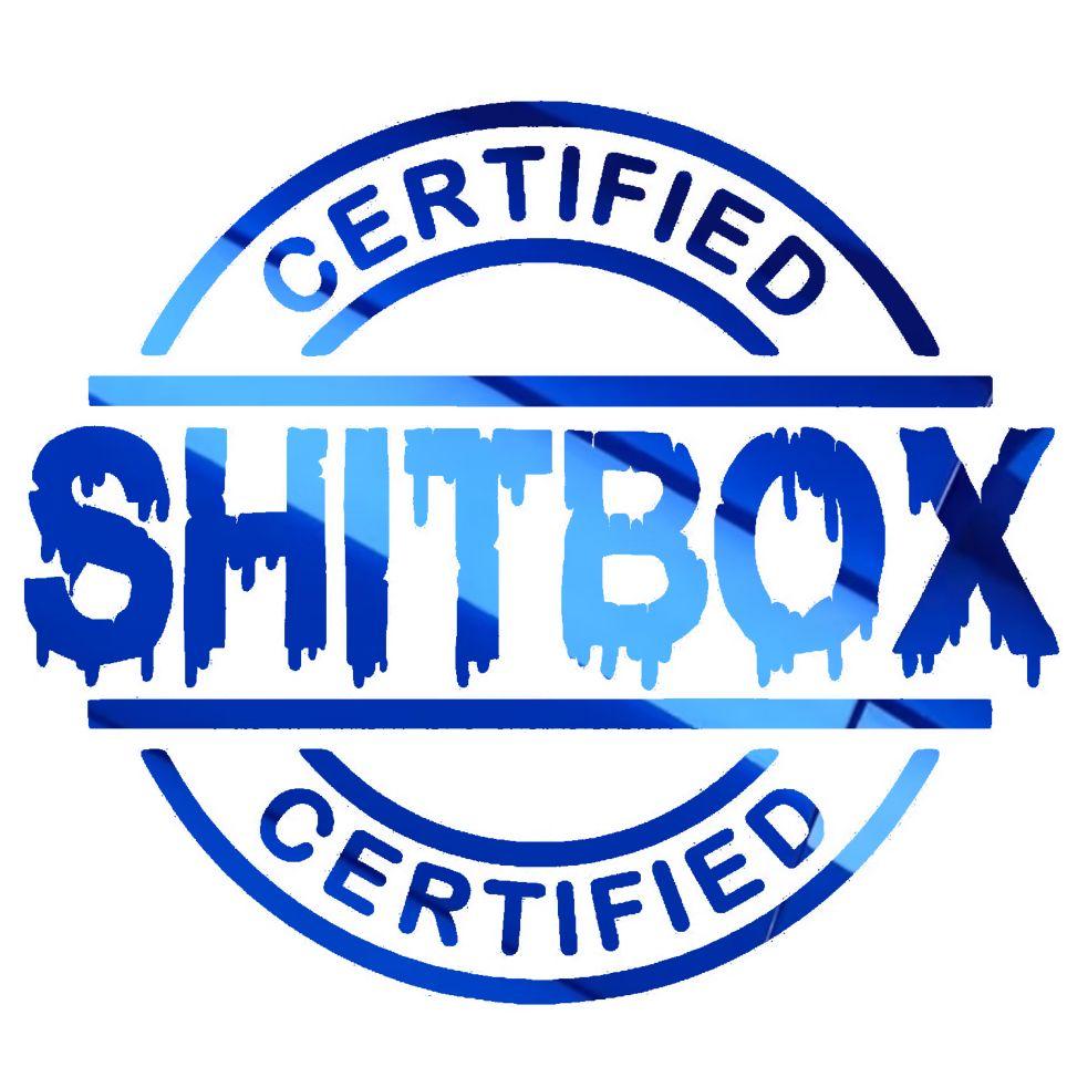 Certified shitbox Car Decal | Window Decal | Vinyl Decal | Holographic | New Version | Blood drip Sticker For Cars Stick