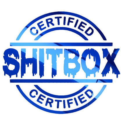 Certified shitbox Car Decal | Window Decal | Vinyl Decal | Holographic | New Version | Blood drip Sticker For Cars Stick