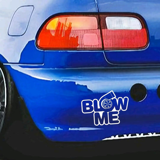 Blow me Decal Turbo Decal Funny, Rude Window Sticker jdm car