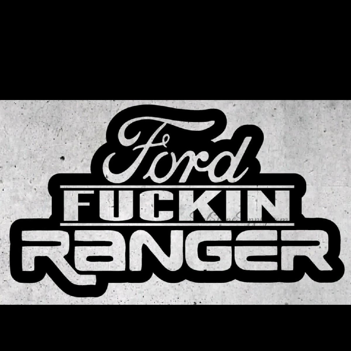 Fuckin Ranger Taffr Meme Decal for Truck Window or Tailgate - Holographic Silver & Chrome Vinyl Sticker for Stylish Car 