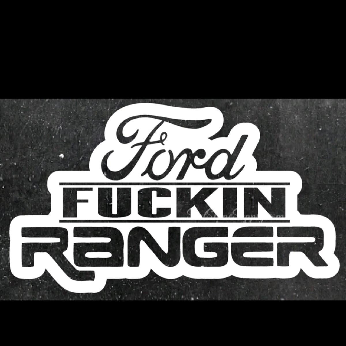 Fuckin Ranger Taffr Meme Decal for Truck Window or Tailgate - Holographic Silver & Chrome Vinyl Sticker for Stylish Car 