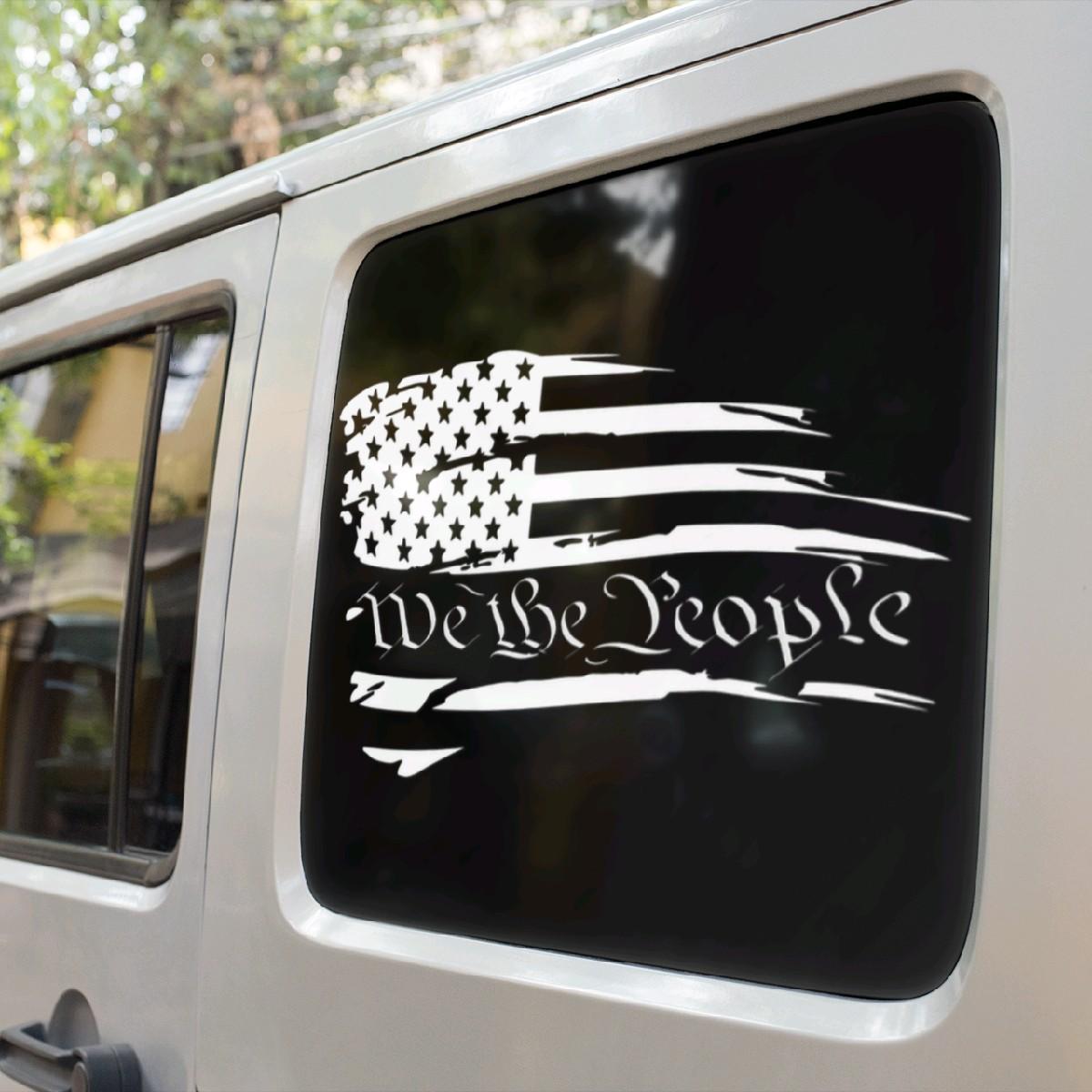 We The People Decal | American Flag | 2nd Amendment | Vinyl Decal | Window Decal