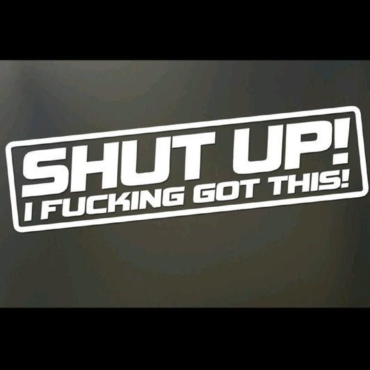Shut up! I F'n got this! Crazy driver decal, funny decal bumper sticker Car Accessories Women