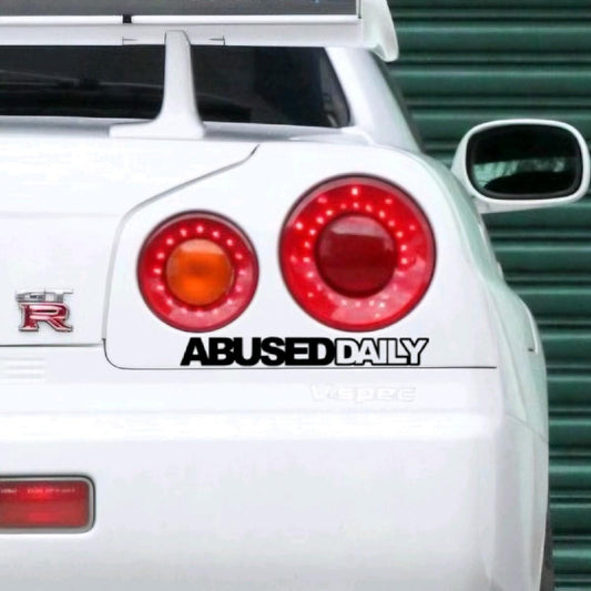 Abused daily car decal | Vinyl decal | Window decal | Truck decal