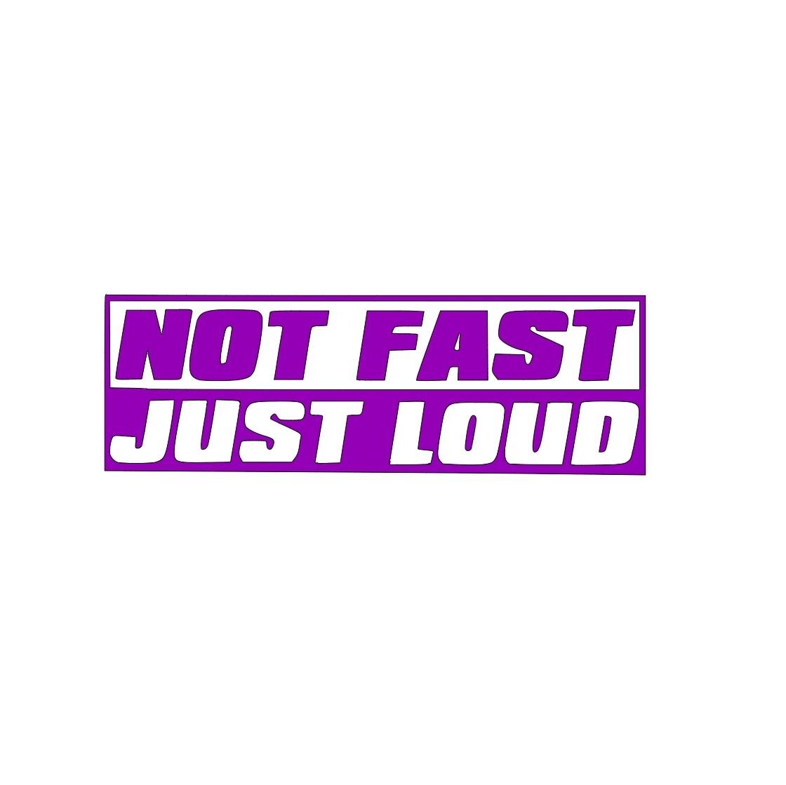'Not Fast Just Loud - Vinyl Decal Sticker for Car funny decal stickers Truck Accessories