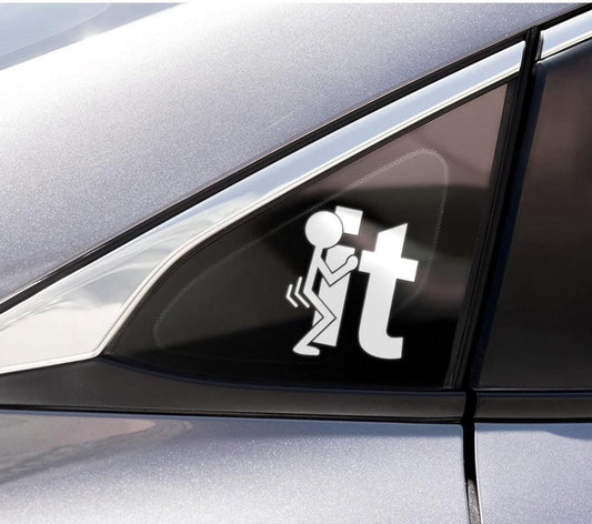 Fuck it | window decal | laptop sticker | large decal | multiple sizes and colors | holographic silver car funny decal c