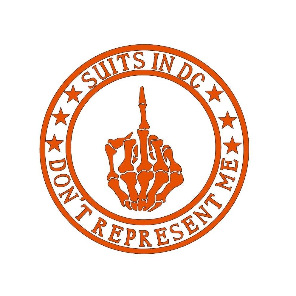Suits in dc don't represent me car, truck, wall, window, or toolbox decal car decal Truck Decals Vehicle Exterior Decora