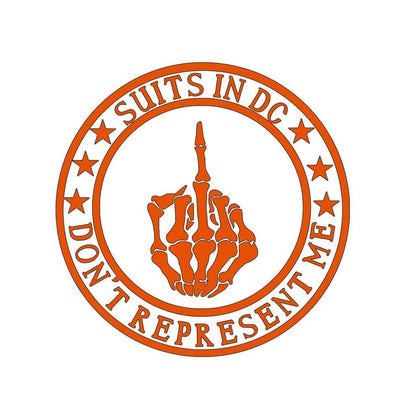Suits in dc don't represent me car, truck, wall, window, or toolbox decal car decal Truck Decals Vehicle Exterior Decora