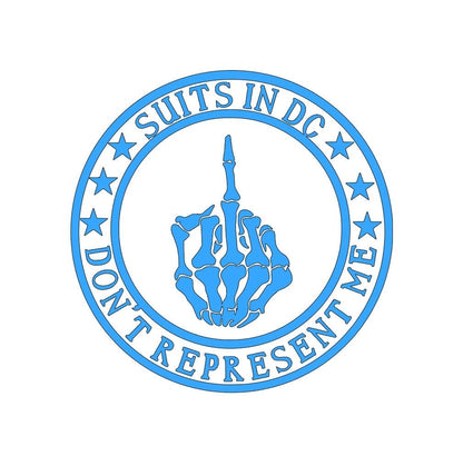 Suits in dc don't represent me car, truck, wall, window, or toolbox decal car decal Truck Decals Vehicle Exterior Decora