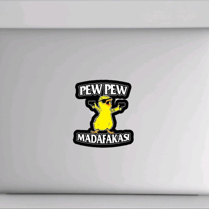Pew Pew Madafakas UV-DTF Sticker/Colored Decal with UV Protection funny hard car stickers window truck Versatile