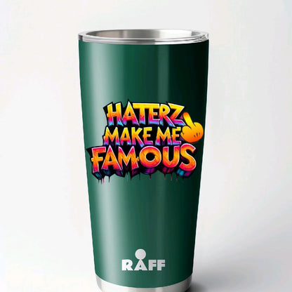Weatherproof and UV Resistant Sticker for Laptop, Cars, Trucks, Tumblers, and Walls - Haters Make Me Famous car exterior