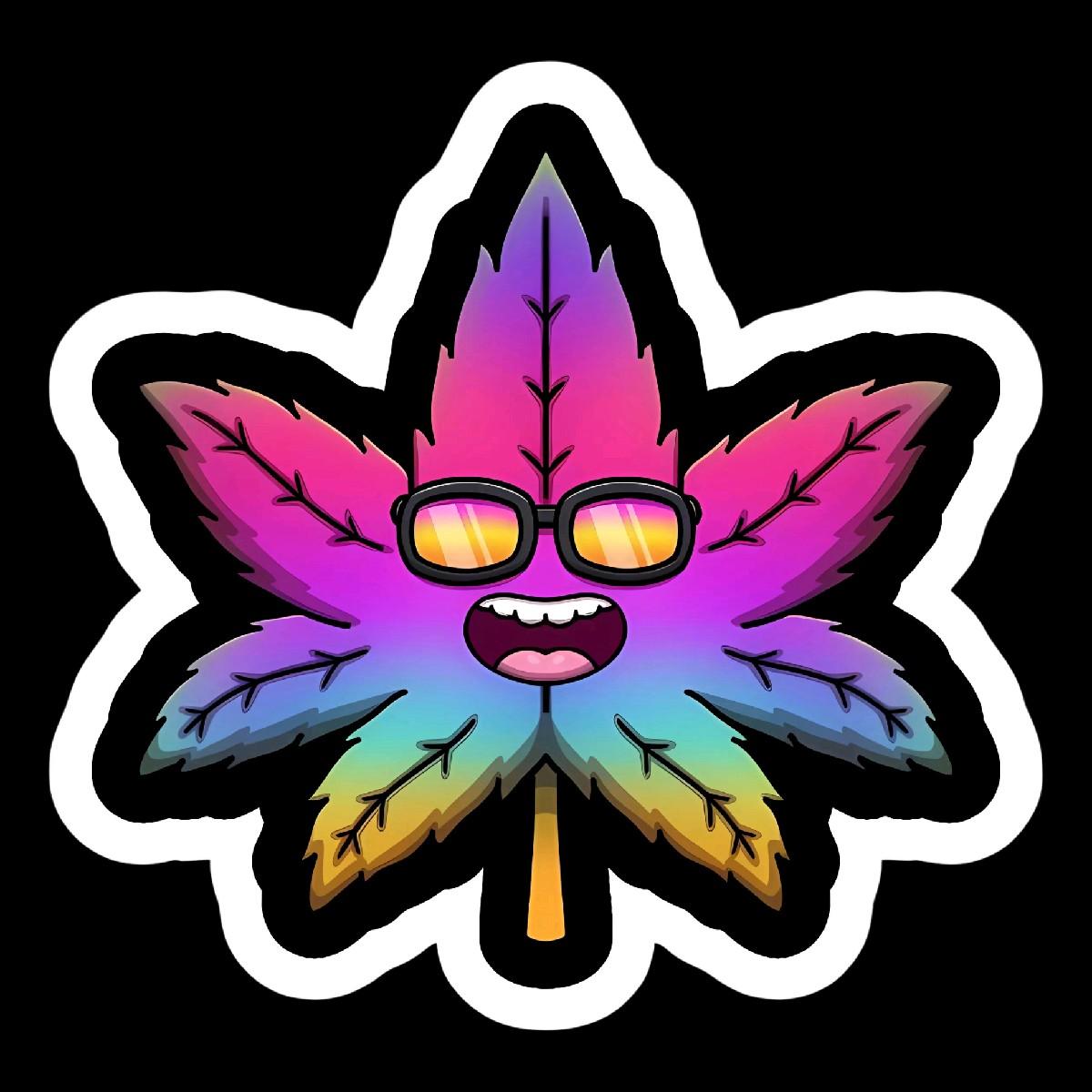 2 pack Pot Leaf DTF Stickers for Cars, Laptops, and More - Decorative, Waterproof, and UV Resistant original design car 