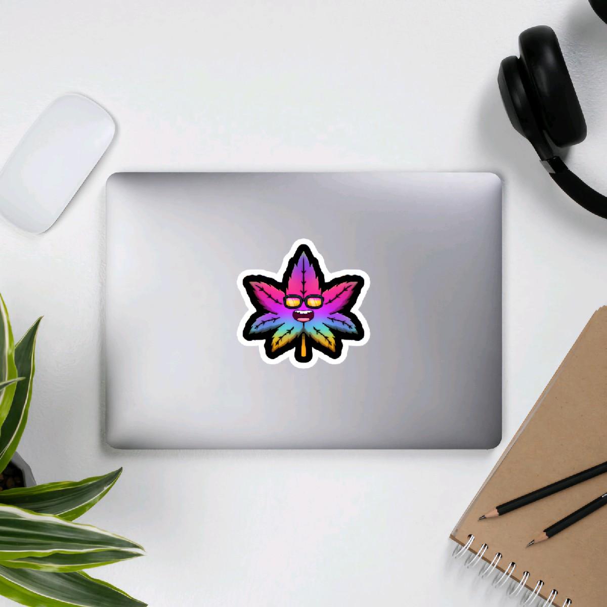 2 pack Pot Leaf DTF Stickers for Cars, Laptops, and More - Decorative, Waterproof, and UV Resistant original design car 