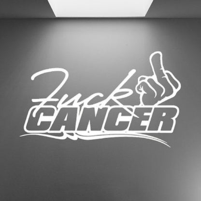 F Cancer 8x5 Inch Decal - "Fuck Cancer" Sticker for Car, Truck, Window, and Bumper - Customizable Design vinyl stickers 