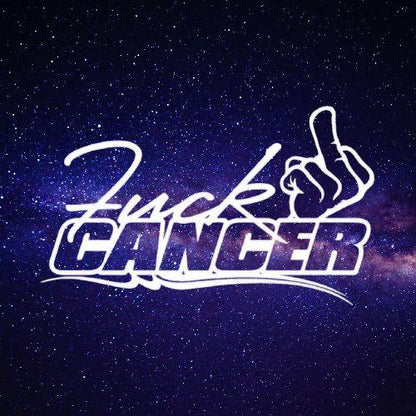 F Cancer 8x5 Inch Decal - "Fuck Cancer" Sticker for Car, Truck, Window, and Bumper - Customizable Design vinyl stickers 