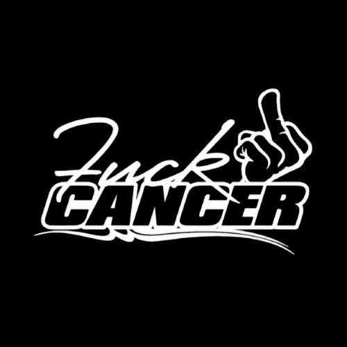 F Cancer 8x5 Inch Decal - "Fuck Cancer" Sticker for Car, Truck, Window, and Bumper - Customizable Design vinyl stickers 