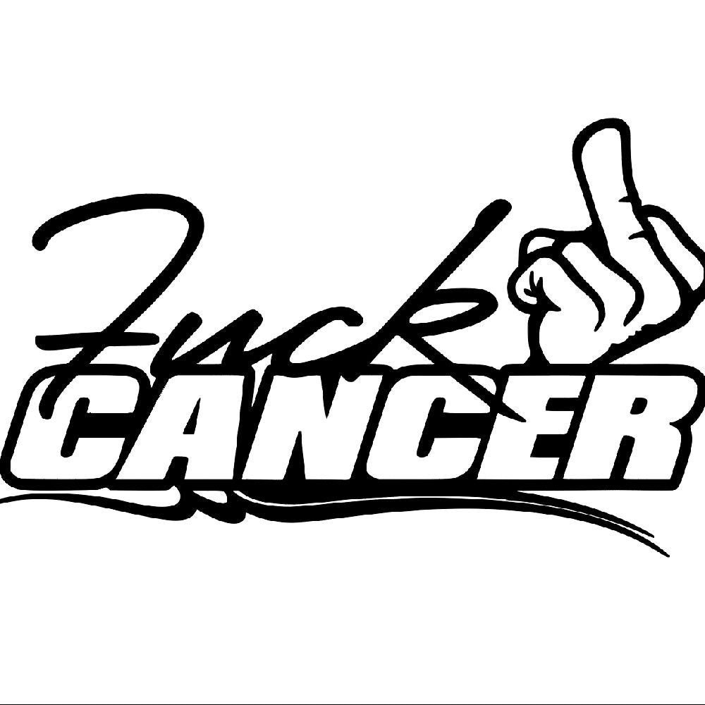 F Cancer 8x5 Inch Decal - "Fuck Cancer" Sticker for Car, Truck, Window, and Bumper - Customizable Design vinyl stickers 