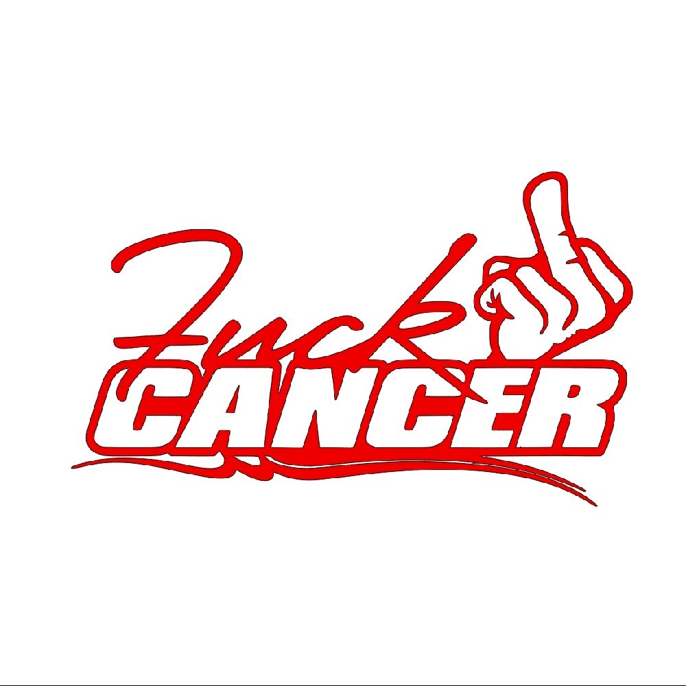F Cancer 8x5 Inch Decal - "Fuck Cancer" Sticker for Car, Truck, Window, and Bumper - Customizable Design vinyl stickers 