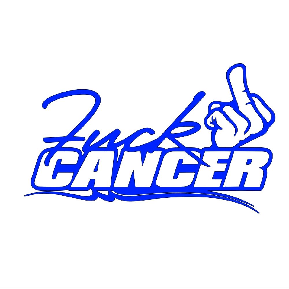 F Cancer 8x5 Inch Decal - "Fuck Cancer" Sticker for Car, Truck, Window, and Bumper - Customizable Design vinyl stickers 