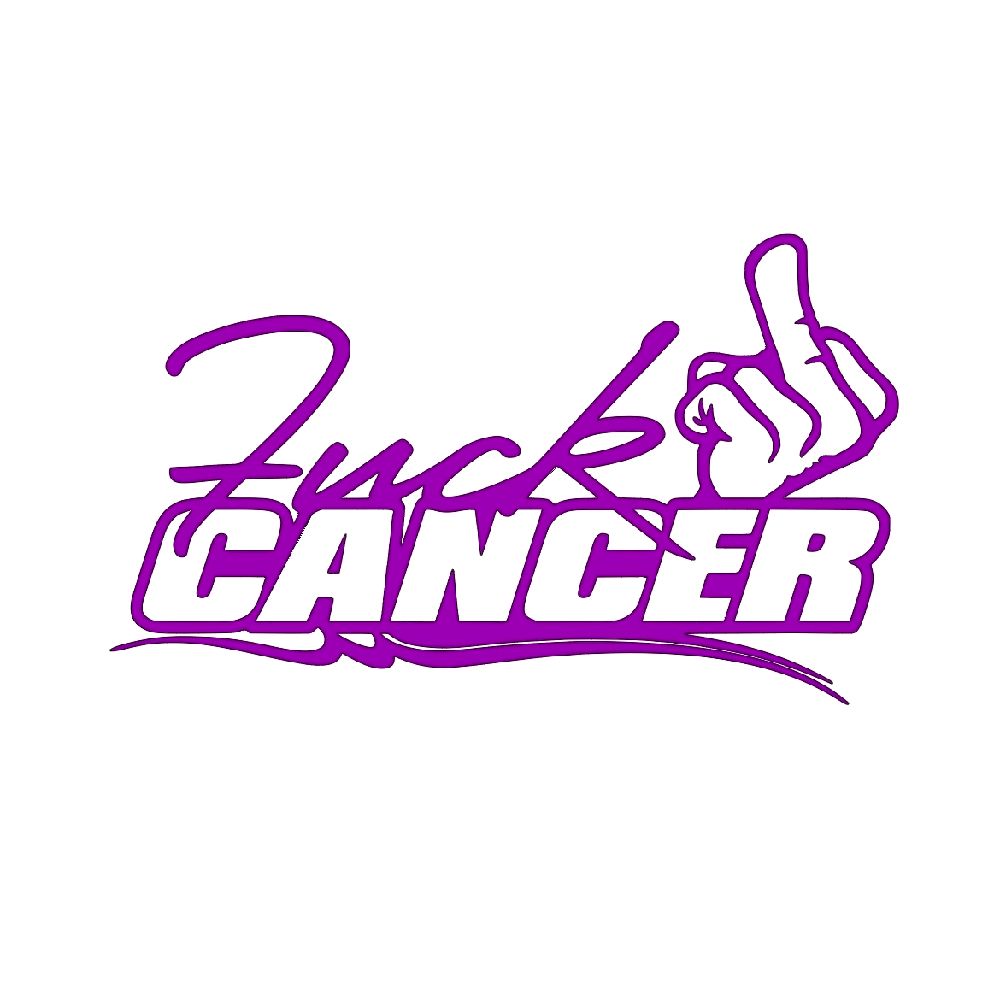 F Cancer 8x5 Inch Decal - "Fuck Cancer" Sticker for Car, Truck, Window, and Bumper - Customizable Design vinyl stickers 