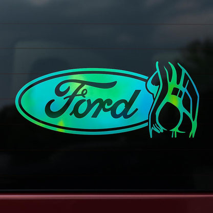 Ford Girl Butt Decal in Many Colors and multiple Sizes, Easy Application Clear Transfer Tape Truck Sticker Car Vehicle D