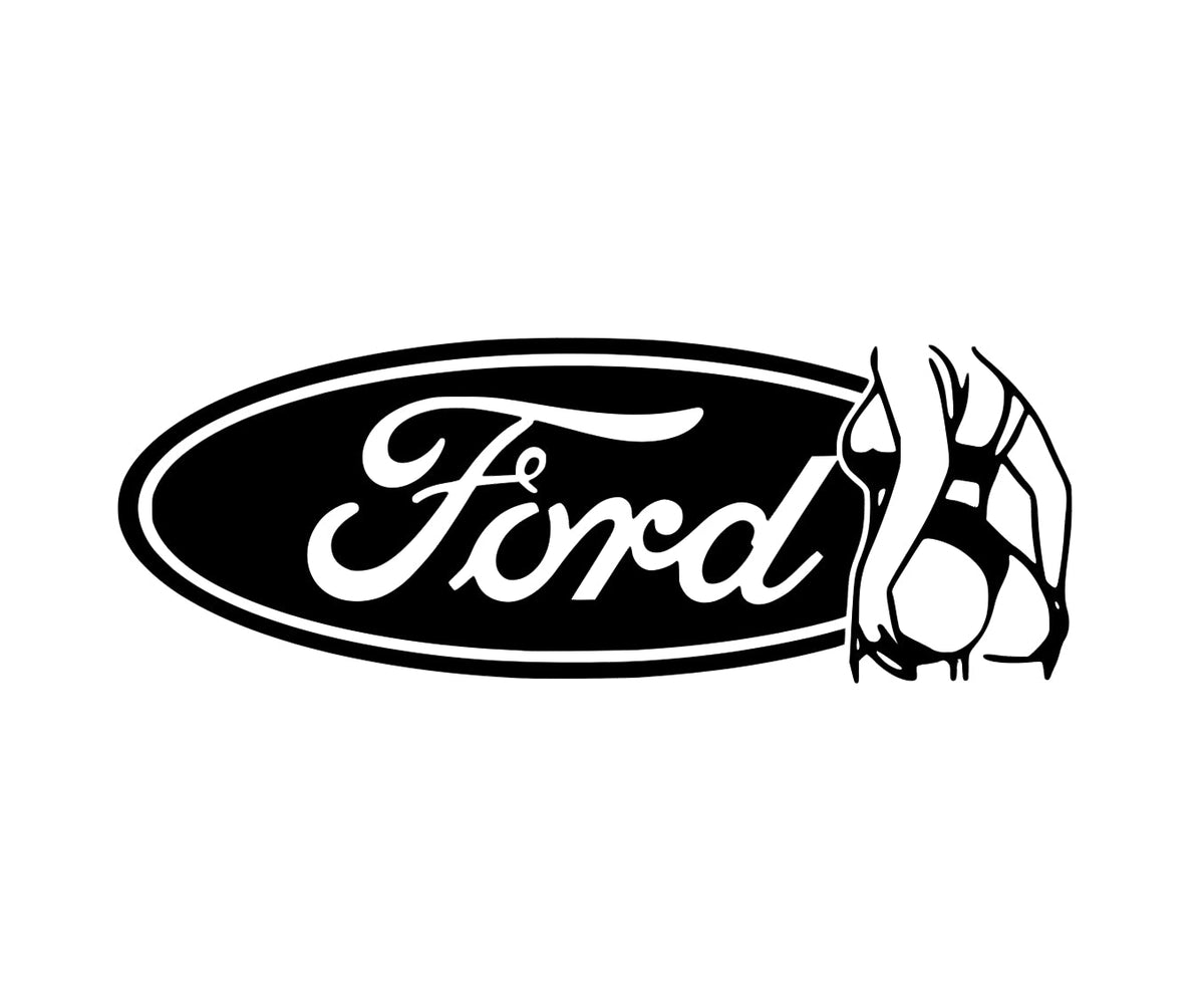 Ford Girl Butt Decal in Many Colors and multiple Sizes, Easy Application Clear Transfer Tape Truck Sticker Car Vehicle D