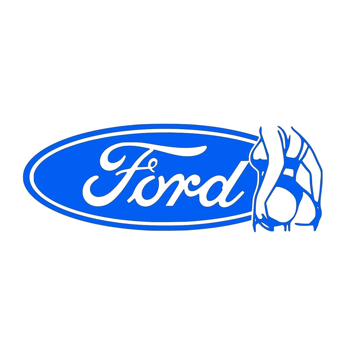 Ford Girl Butt Decal in Many Colors and multiple Sizes, Easy Application Clear Transfer Tape Truck Sticker Car Vehicle D