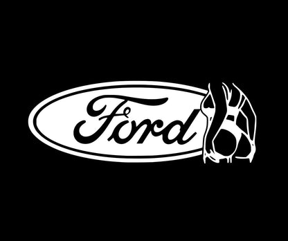 Ford Girl Butt Decal in Many Colors and multiple Sizes, Easy Application Clear Transfer Tape Truck Sticker Car Vehicle D