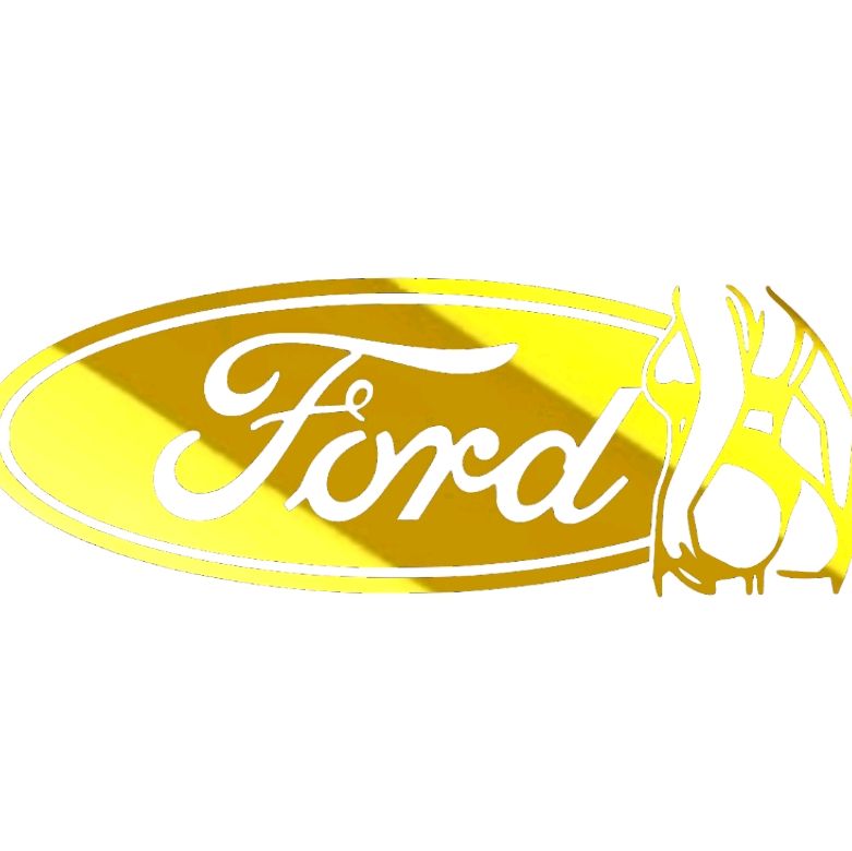 Ford Girl Butt Decal in Many Colors and multiple Sizes, Easy Application Clear Transfer Tape Truck Sticker Car Vehicle D