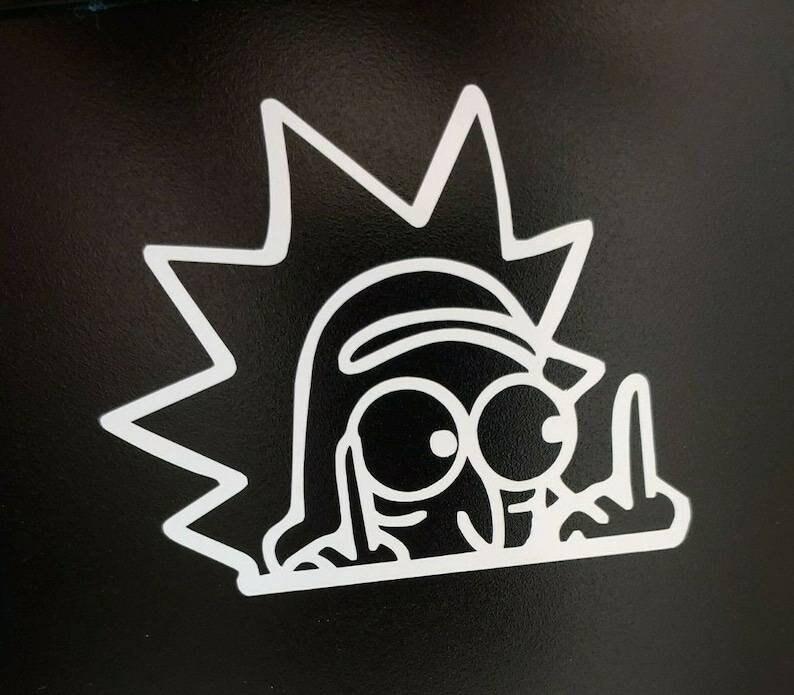 Rick And Morty Middle Finger decal - photo 5 of 6