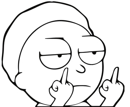 Rick And Morty Middle Finger decal - photo 6 of 6